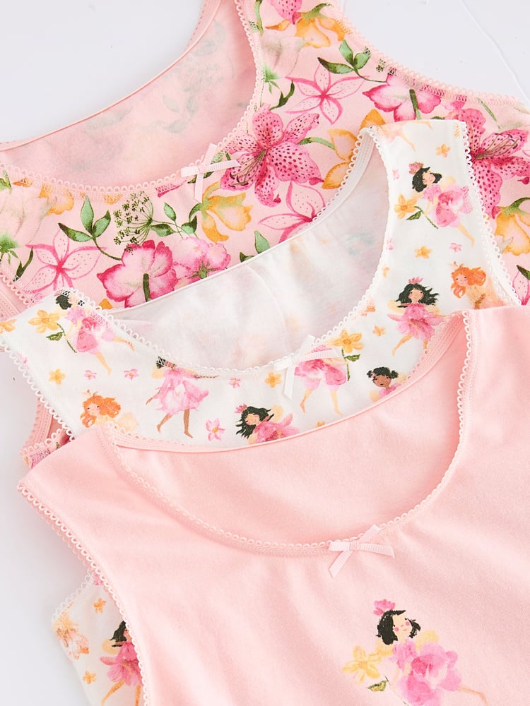 Pink/White Fairy Vests 3 Pack (1.5-16yrs) - Image 6 of 6