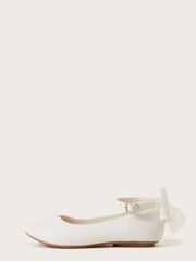 Monsoon White Spot Bow Communion Ballet Flats - Image 3 of 3