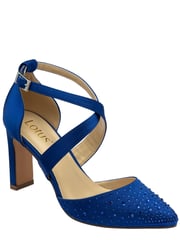 Lotus Blue Diamante Pointed-Toe Court Shoes - Image 1 of 4