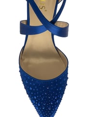 Lotus Blue Diamante Pointed-Toe Court Shoes - Image 4 of 4