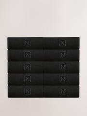 Black Logo 10 Pack Embroidered Lasting Fresh Socks - Image 1 of 3