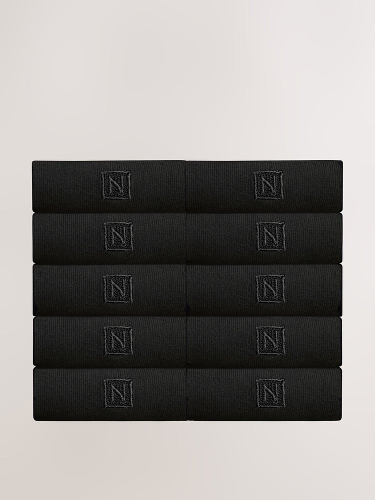 Black Logo 10 Pack Embroidered Lasting Fresh Socks - Image 1 of 3