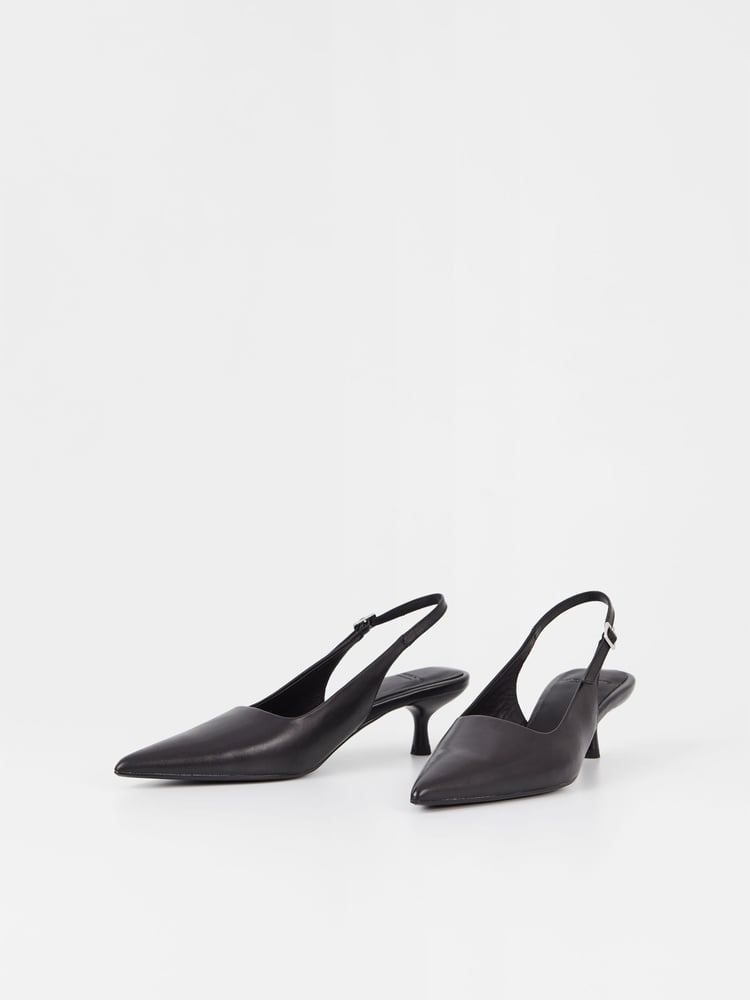 Vagabond Shoemakers Lykke Slingback Kitten Black Heels - Image 2 of 3