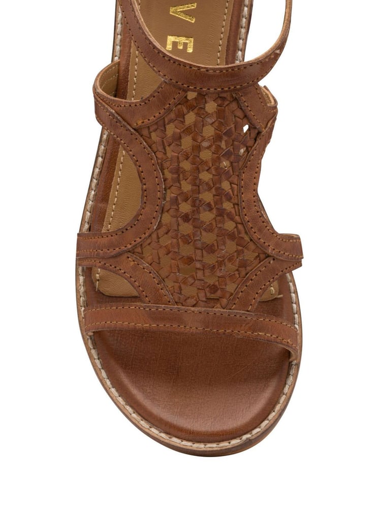 Ravel Brown Leather Wedge Sandals - Image 4 of 4