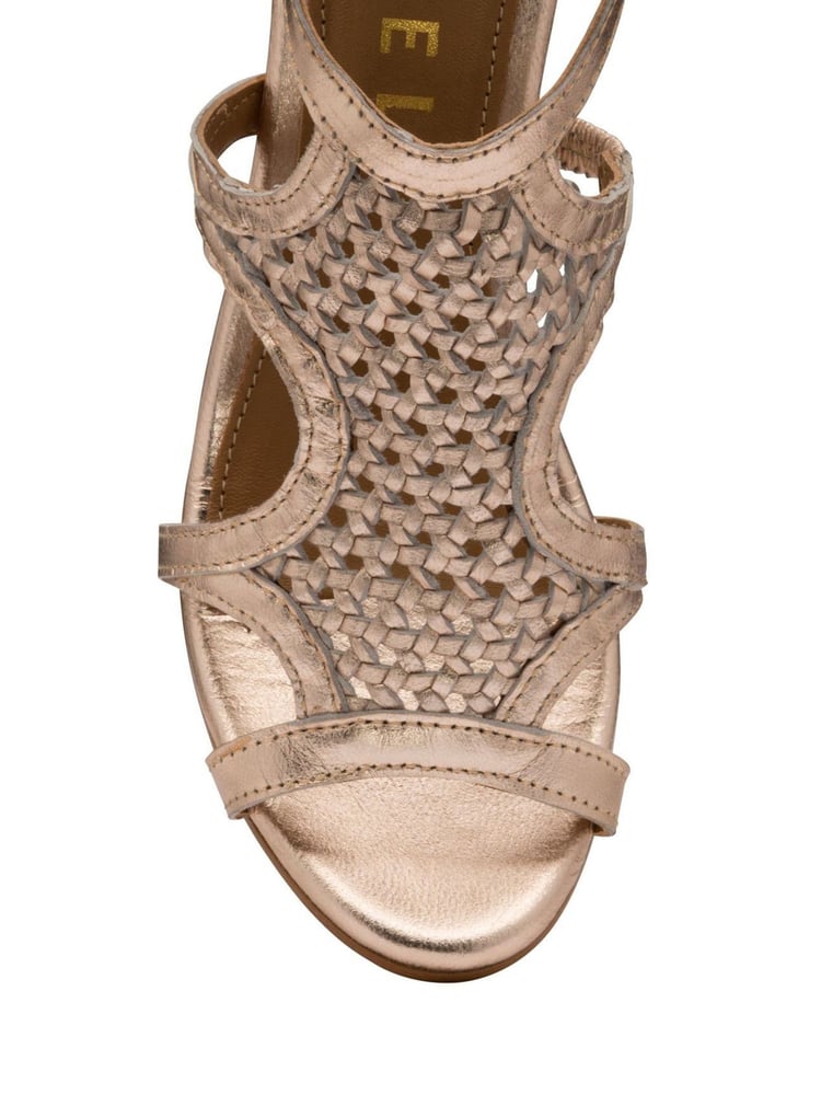 Ravel Gold Leather Heeled Sandals - Image 4 of 4