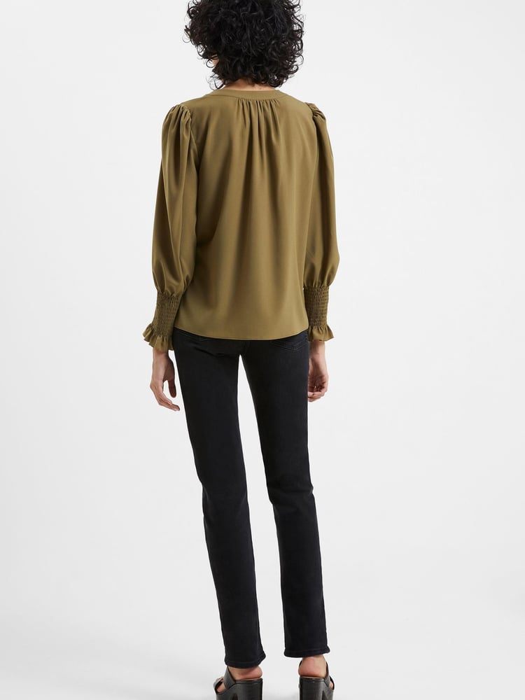 French Connection Crepe V-Neck Blouse - Image 2 of 3