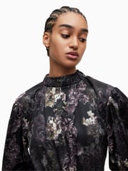 AllSaints Black Zoey Margeaux Dress - Image 6 of 7