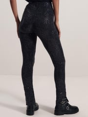 Black Sequin Skinny Trouser - Image 3 of 7