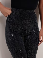 Black Sequin Skinny Trouser - Image 4 of 7