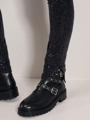 Black Sequin Skinny Trouser - Image 5 of 7