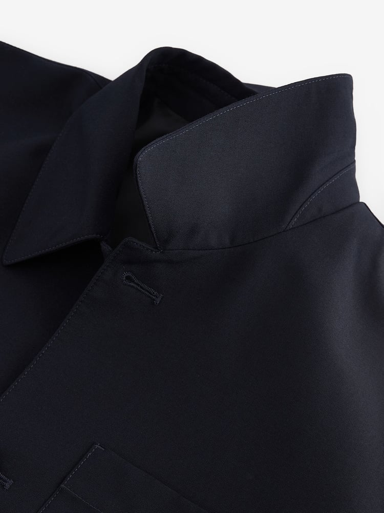 Navy Blue Smart Slim Fit Shacket - Image 11 of 11