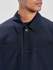 Navy Blue Smart Slim Fit Shacket - Image 4 of 11