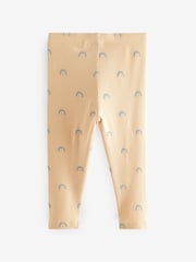 Yellow Ditsy Print Rib Jersey Leggings 5 Pack (3mths-7yrs) - Image 2 of 3