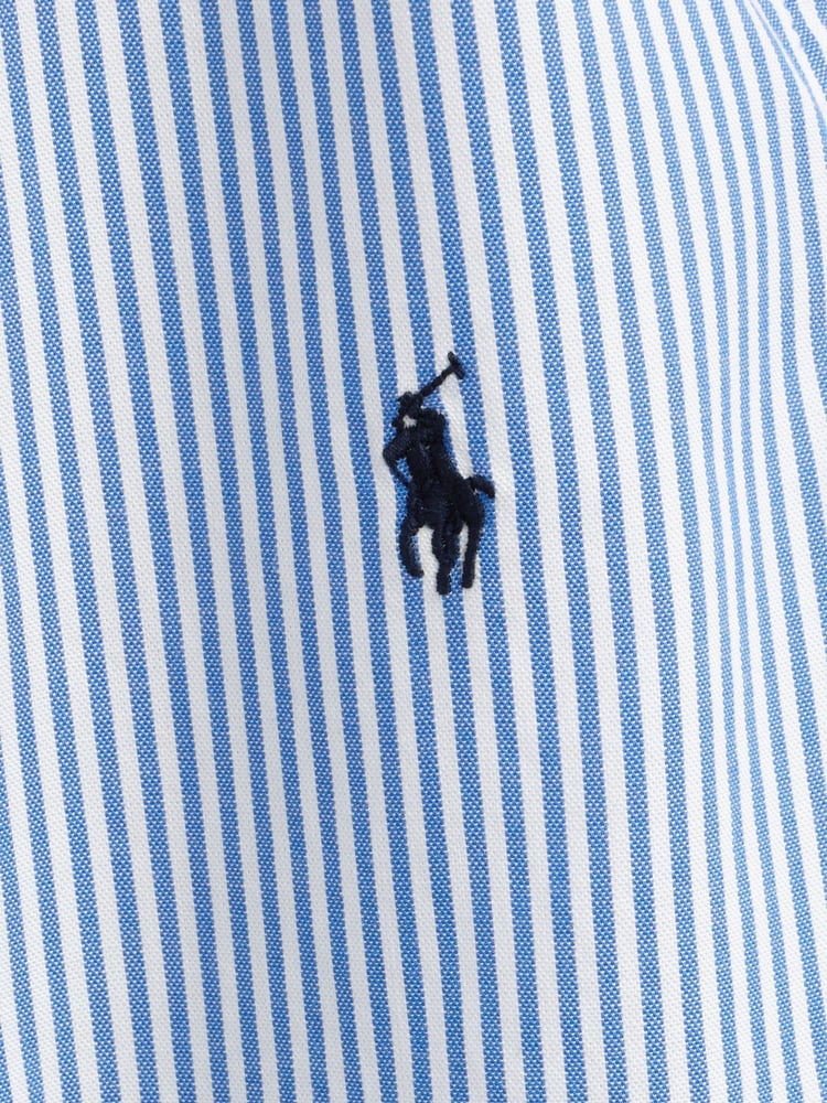 Polo Ralph Lauren White Boys Striped Poplin Logo White Shirt - Image 3 of 3