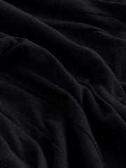 Black Cotton Rich Wide Leg Jersey Sleeveless Jumpsuit - Image 6 of 6