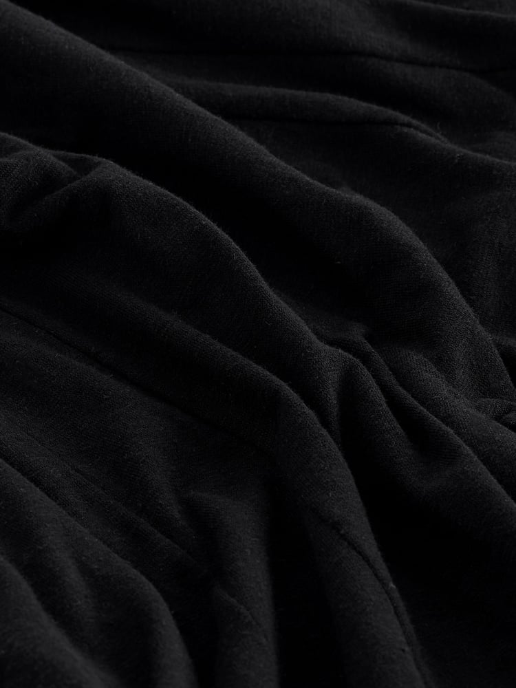 Black Cotton Rich Wide Leg Jersey Sleeveless Jumpsuit - Image 6 of 6