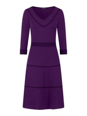 HotSquash Purple V-Neck Dress With Contrast Piping - Image 3 of 3