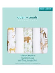 aden + anais Animal Essentials Muslin Squares 5 Pack - Image 2 of 2