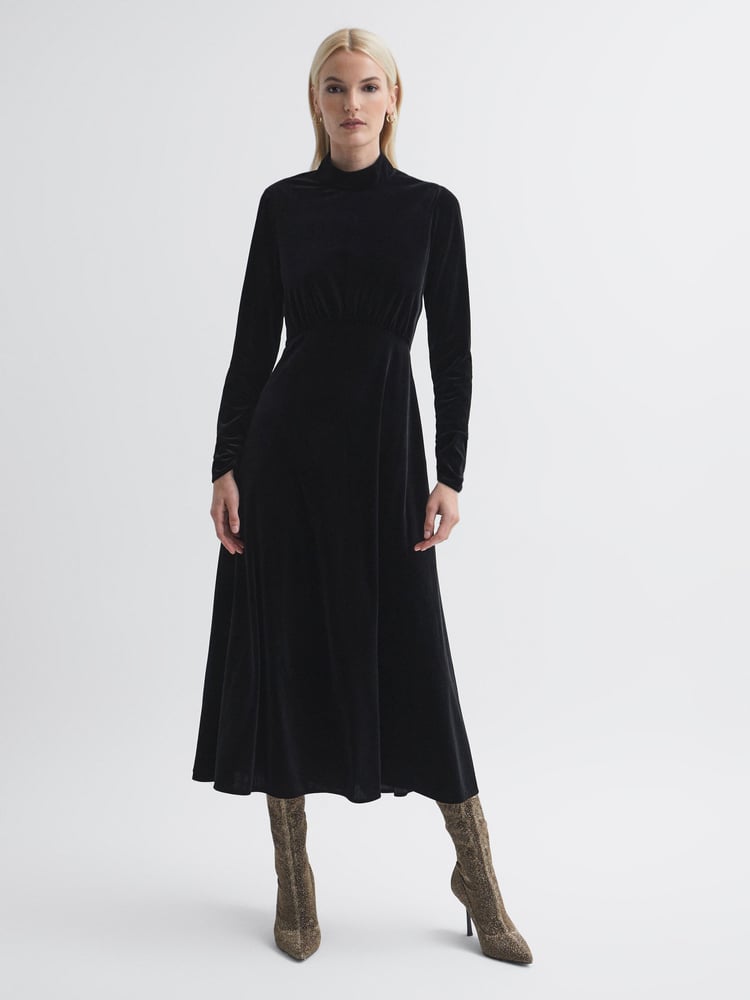 Florere Velvet Midi Dress - Image 1 of 5