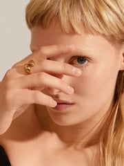 PILGRIM Gold Tone Chantal Recycled Adjustable Ring - Image 3 of 3