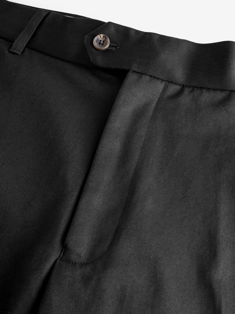 Black Signature Emmetex Italian 100% Cotton Chino Trousers - Image 2 of 4