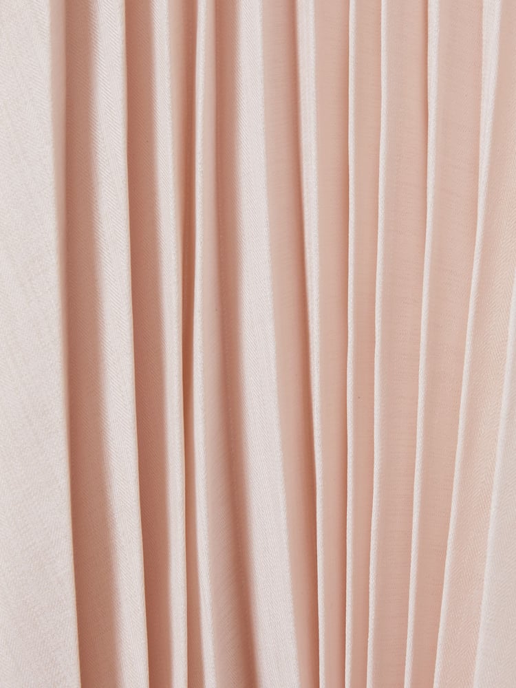 Reiss Blush Azalea Pleated Asymmetric Midi Skirt - Image 5 of 5