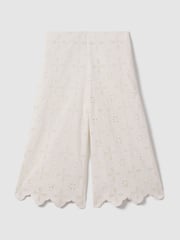 Reiss Ivory Nella 4-9 yrs Cotton Broderie Lace Trousers - Image 2 of 4
