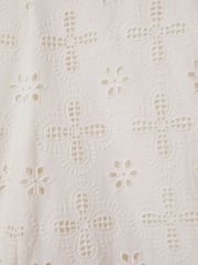 Reiss Ivory Nella 4-9 yrs Cotton Broderie Lace Trousers - Image 4 of 4