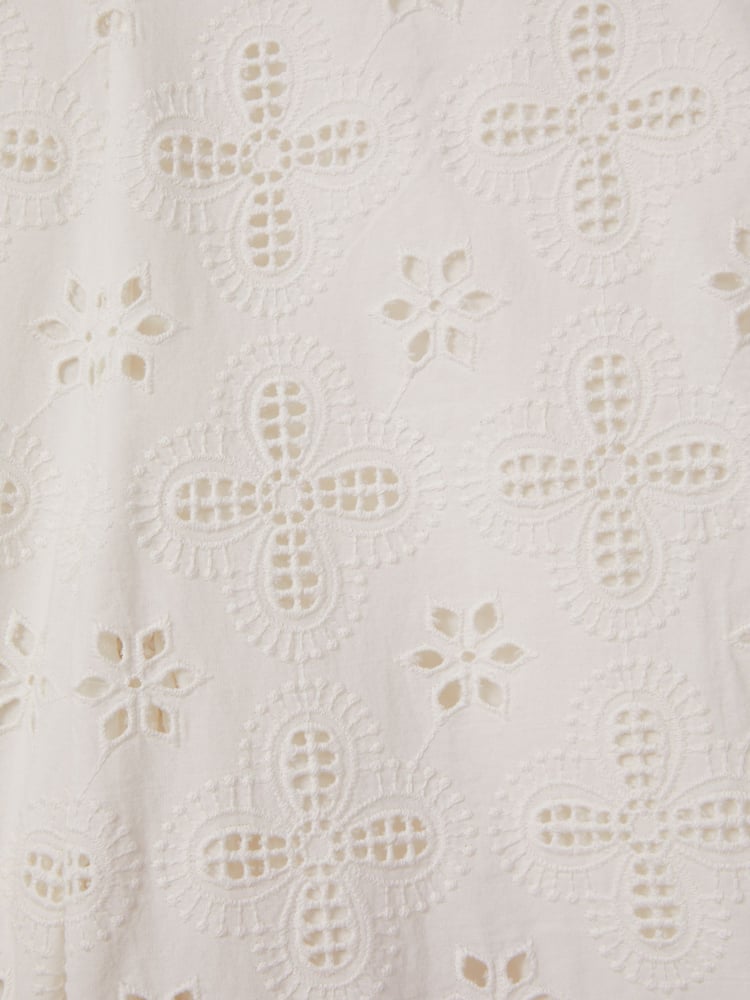 Reiss Ivory Nella 4-9 yrs Cotton Broderie Lace Trousers - Image 4 of 4