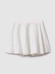 Reiss Ivory Nella 4-9 yrs Cotton Broderie Lace Skirt - Image 2 of 7