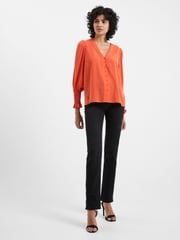 French Connection Crepe V-Neck Blouse - Image 2 of 3