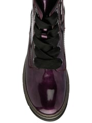 Lotus Purple Patent Lace-Up Ankle Boots - Image 4 of 4