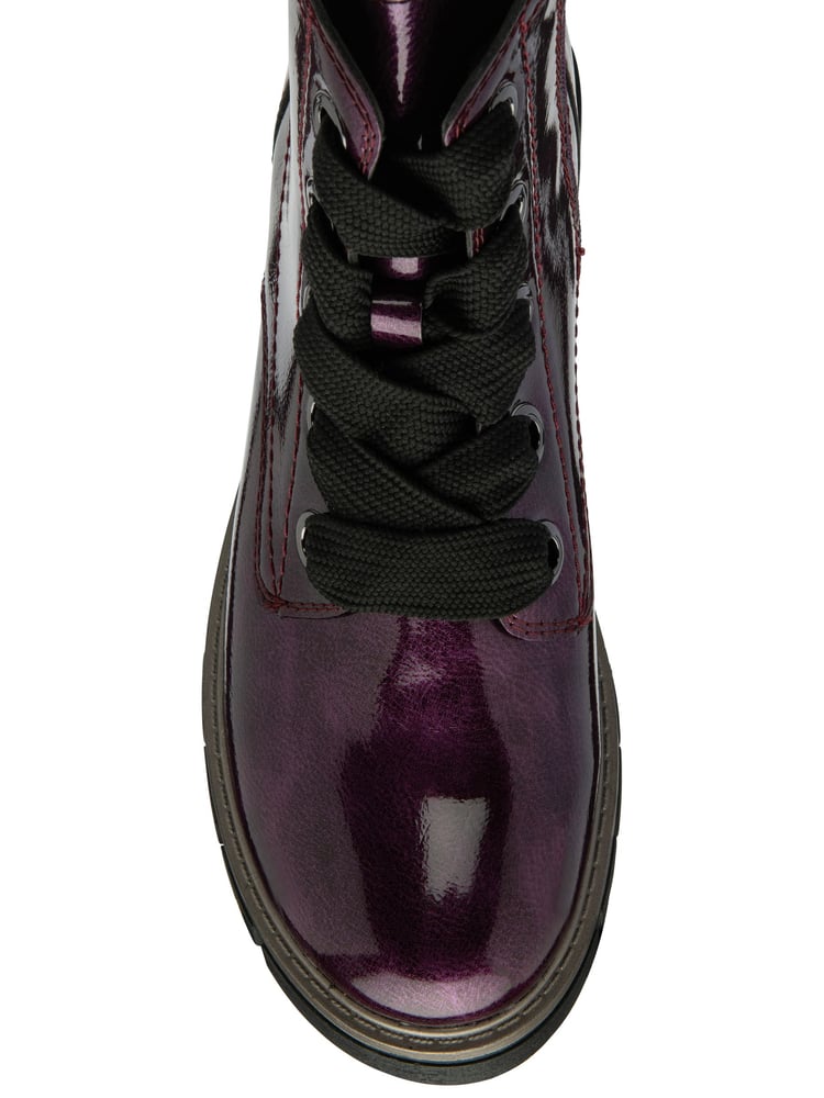 Lotus Purple Patent Lace-Up Ankle Boots - Image 4 of 4