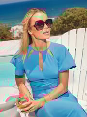 Lipsy Blue Ruched Front Keyhole Cut Out Asymmetrical Midi Dress - Image 4 of 4