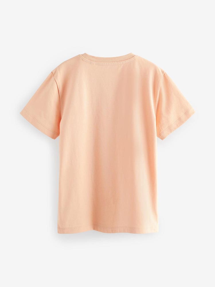 Orange Peach Cotton Short Sleeve T-Shirt (3-16yrs) - Image 2 of 3