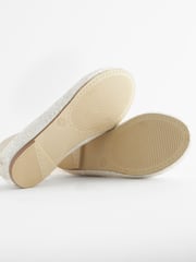 White Glitter Tie Ballerina Occasion Shoes - Image 5 of 5