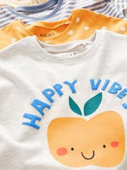 Yellow 100% Cotton Short Sleeve T-Shirt 4 Pack (3mths-7yrs) - Image 7 of 7