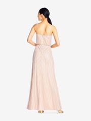 Adrianna Papell Pink Sleeveless Blouson Beaded Gown - Image 2 of 5