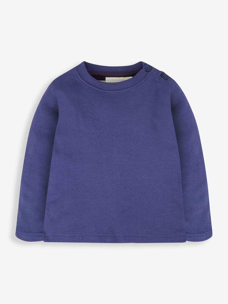 JoJo Maman Bébé Navy & Grey 2-Pack Plain Long Sleeved Tops - Image 2 of 7