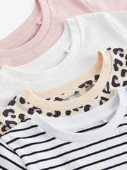 Pink/Stripe/Animal T-Shirts 4 Pack (3-16yrs) - Image 3 of 3