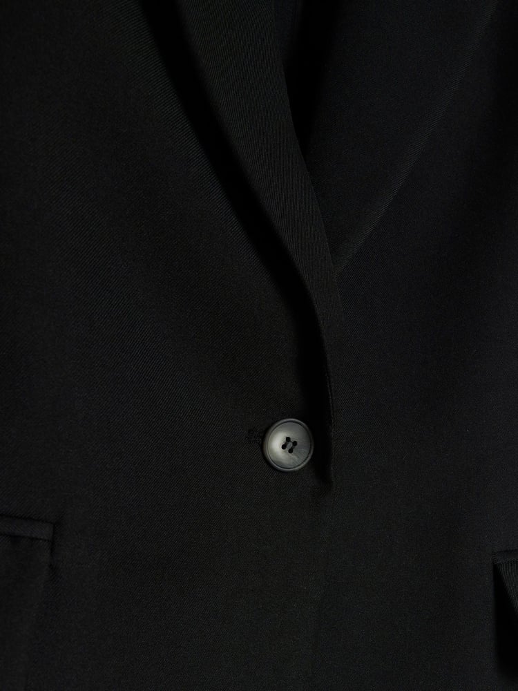 River Island Black Relaxed Fit Roll Sleeve Blazer - Image 5 of 5