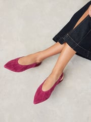 Pink Forever Comfort® Leather Panelled Slingback Shoes - Image 1 of 8
