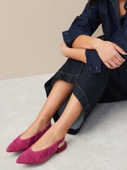 Pink Forever Comfort® Leather Panelled Slingback Shoes - Image 2 of 8