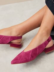 Pink Forever Comfort® Leather Panelled Slingback Shoes - Image 3 of 8