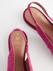Pink Forever Comfort® Leather Panelled Slingback Shoes - Image 6 of 8