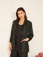 Yumi Green Sequin Blazer With Pockets - Image 4 of 5