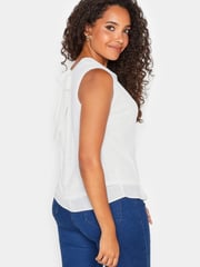 M&Co Cream Sequin Tie Back Top - Image 2 of 4