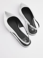 Silver Forever Comfort® Metallic Toe Slingback Shoes - Image 7 of 8