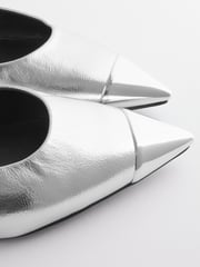 Silver Forever Comfort® Metallic Toe Slingback Shoes - Image 8 of 8
