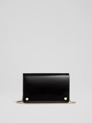 LK Bennett Black Patent Leather Cici Clutch Bag - Image 1 of 6